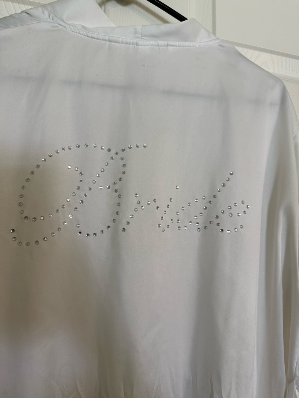 Bride Rode White Embellished with Crystal Script